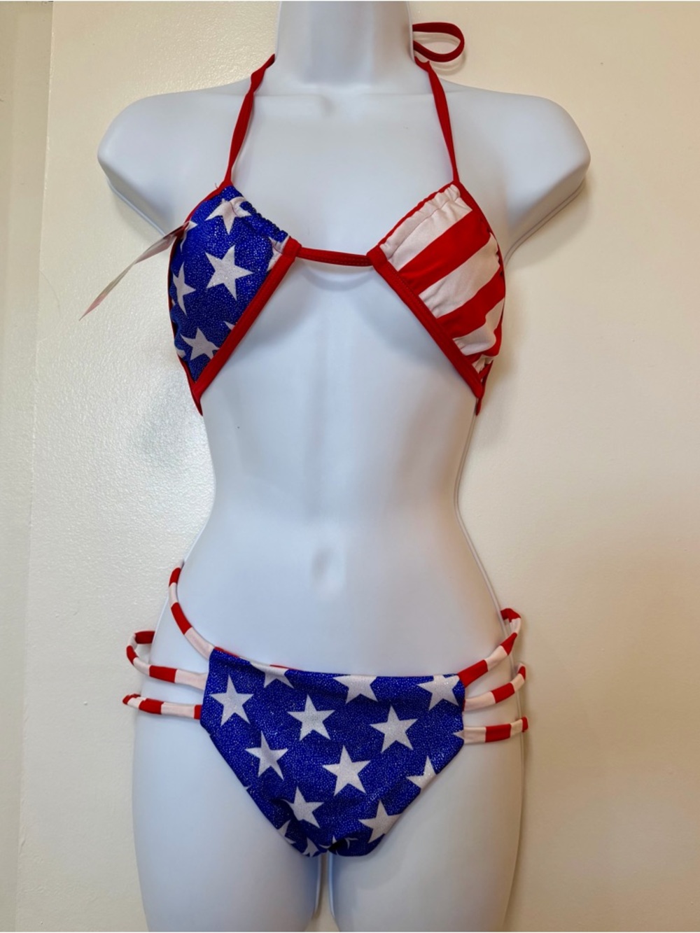American Flag Star & Stripe Bikini - Red, White & Blue